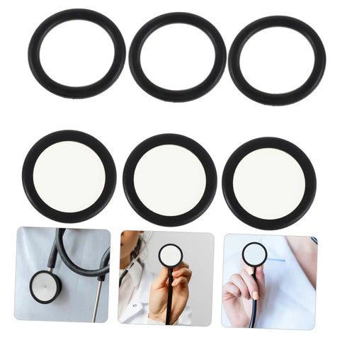 Premium Stethoscope Replacement Diaphragm Assembly Ring With Spot On Acoustic Membrane For Clinic Repairs and Medical Diagnostics, various angles