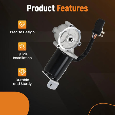 Transfer Case Shift Motor 600-802 For 4WD Drop-In Replacement Fits Ford Expedition 1997-2002, F-150 1996-2003, F-150 Heritage 2004, F-250 1996-1999, F-250 HD 1997, Lobo 2001-2003, Lincoln Navigator 1999-2002 showing motor and wiring connector