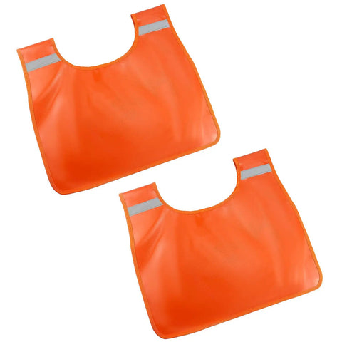 Heavy Duty Winch Damper 2 Pack Off Road Recovery Dampener With Pocket, Waterproof Vinyl Blanket That Reduces Recoil During Cable Snap, Compatible With All Winch Cables, Beefy Rugged Gear For Trail Rigs, orange vinyl, 17 x 19 in