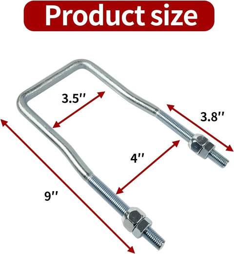Trailer Spare Tire Mount For Utility Trailers And Boats U Bolt Carrier Holder dimensions with 3.5 x 3.8 x 9 inches size