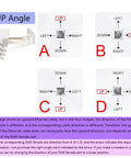 Flat Cat6 Ethernet Cable 90 Degree Up Or Down Angle RJ45 Patch Cord 10ft FTP Gigabit LAN Cable connection directions