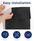 School Door Blackout Curtains For Privacy And Safety In Classrooms Clinics Offices And Apartments No Nonsense Install With Easy Hang And Light Blocking For Day And Night showing Velcro installation by hand