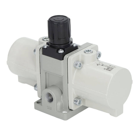 Powerful Pneumatic Boosting Valve Pump for air compressors doubles local pressure with minimal heat, easy setup, durable thickened body.