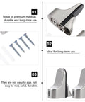 Adjustable Zinc Alloy Wall Mount Shelf Brackets for Glass or Wood Shelves, with screws, silver finish, long-lasting durability