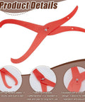 Red Bent Leg Pottery Calipers Dual Size Measuring Rulers For Clay Sculpting Ceramic Crafting showing durable plastic design.