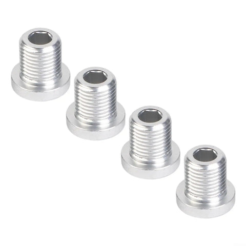 Rear Derailleur Hanger Bolts M10xP1.0 Thread, 13.8mm Length for Bike Tail Hook and Chain Tensioner Installation, aluminum alloy, silver