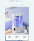 No Fuss Portable Washing Machine With Three Slick Wash Levels For Apartments And Dorms displaying functions and modes with touch control