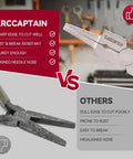 Comparison of Pro 8 Inch MIG Welding Pliers with long nose, rust-resistant vs. a generic pliers, showing benefits and features.