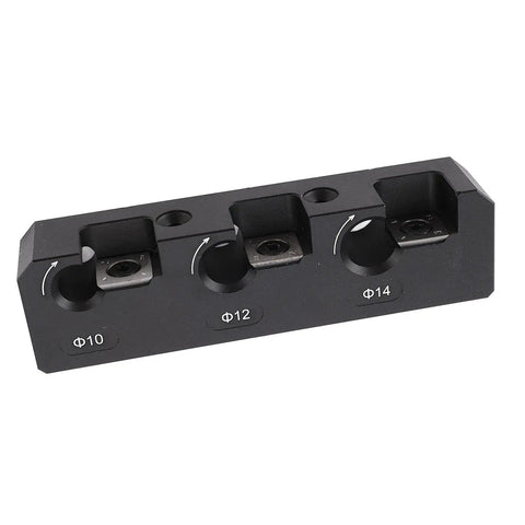 Heavy Gauge Aluminum Dowel Maker Jig Kit, Precision Tenon Cutter For Weekend Warriors And Pro Builders, cutout block for 10mm, 12mm, 14mm tenons.