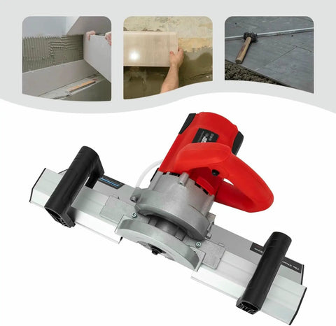 Pro Grade Electric Tile Chamfering Tool For Precise 43 Degree Bevel Cuts With 1200W Motor and sturdy frame for angle cutting.