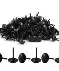 Top Shelf Black Upholstery Tacks Featuring A Vintage Antique Style 200 Count Pack slick metal thumb nails stacked for crafts