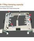 Beefy J Hook Toggle Clamp With 375LBS Holding Capacity And Adjustable Quick Release Pull Latch For Smoker Lids Woodworking Doors Gates Cases And Trunks Table Saw Stand Attachments on metal fixture