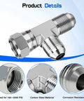 Run Tee Swivel Hose Fittings 3/8 JIC 9/16-18 SAE J514 Standard Carbon Steel Swivel Tee With 360 Degree Branch Port And 3/8 JIC Male Opposite Ports Easy Alignment And Less Hose Stress For Hydraulic Lines. Product details of carbon steel swivel tee fitting