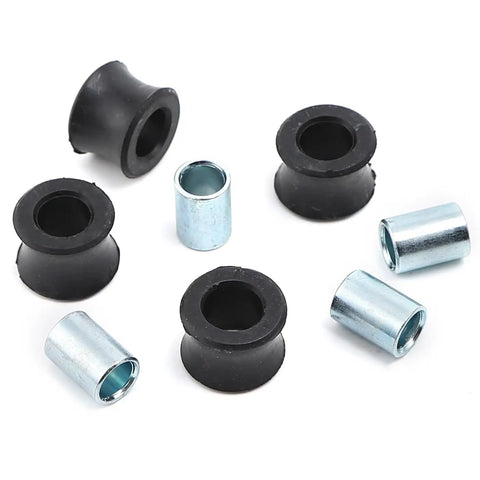 4Pcs 10mm Rear Shock Absorbing Suspension Bushing Set Rubber For Most Motorcycles Scooters ATVs UTVs Go Karts Black