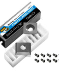 Straight Up Premium Tungsten Carbide Replacement Blades 10 Pack Of 11X11X2.0MM Reversible Insert Knives For Spiral Helical Planer With Kickass Edge Retention And Screws, includes blades and screws.