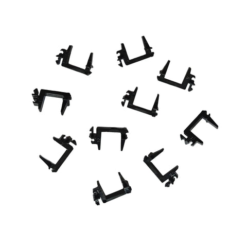 Premium Plate Mount Costar Stabilizer Kit Featuring Balanced Raised Wire Shafts For Sixty And Eighty Seven Mechanical Keyboards, black stabilizer clips.
