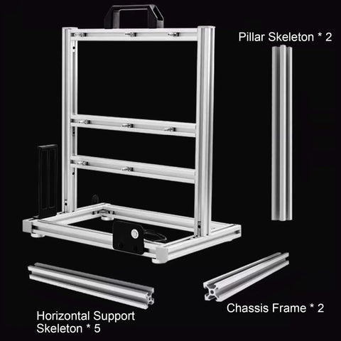 Open Frame Test Bench Case With Aluminum Rack Bracket For ATX Motherboards, Supports Air Cooling And 180mm Water Cooling parts