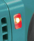 Hardcore 18 Volt Cordless Straight Shear No Sweat Metal Cutting power indicator light on tool for user visibility.