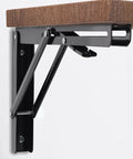 Heavy Duty Folding Shelf Bracket 12 Inch Collapsible L Bracket For Workbench And Folding Tables Black Steel With 330lb Load