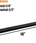 2 Pack Free Hanging T Shelf Brackets Beefy Heavy Duty Steel Knee Wall Hidden Granite Countertop Support For Floating Shelves And Vanities DIY Projects Includes Screws 18 Inch, showing dimensions of black steel bracket 18 inch by 11 inch by 2.5 inch.