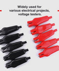 Heavy Duty 20 Amp Insulated Spring Loaded Alligator Clips For Electrical Testing, Truck Battery Connection, Red and Black, PVC Coated