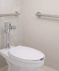 M-Power Sensor Flush Valve For Commercial Restrooms One And A Half Inch Water Closet Retrofit Chrome Model 8310SR35 With AccuSet Piston Tech Self Cleaning Filter Battery Powered Electronic Flush Valve Built Tough No Fuss installed on toilet