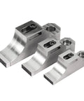 Premium Heavy Duty Side Clamp Vise For CNC Milling with unidirectional M8 design, three sizes in solid #45 steel.