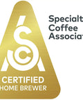 Specialty Coffee Association Certified Home Brewer gold logo
