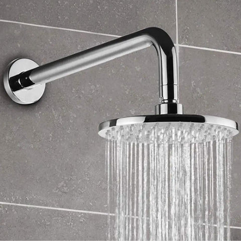 Extra Long Shower Arm Extension With Flange In Stainless Steel Wall Mount Extender Pipe For Showerheads 15 Inch Chrome Finish