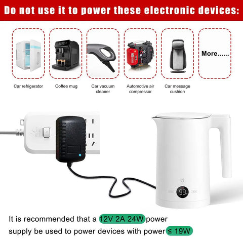 Ditch The Hassle With Slick AC To DC Converter Adapter Featuring Cigarette Lighter Plug for appliances not suitable for it.