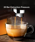 High Pressure Espresso Coffee Maker With Milk Frother Automatic Filter Fast 10 Second Brew Home Cafe Machine brewing espresso
