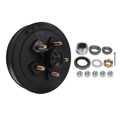 Genuine Heavy Duty 10 Inch Trailer Brake Hub Drum With 5 Bolts And 5 On 4.5 Inch Pattern For 3500 Lbs Trailers Anti Corrosion Hub Assembly parts.