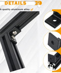 Close-up of Ten Pack 2020 Series 2 Hole 90 Degree Inside Corner Bracket Kit For Aluminum Extrusion 6mm Slot Black L Corner Brackets