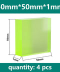 Solid Polyurethane Blocks 4pc Heavy Duty Urethane Square Spacer Cushion Built Tough Workhorse For Cnc Machining industrial green square block 50mm x 50mm x 1mm.