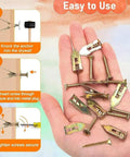 Heavy Duty 100 Piece Self Drilling Drywall Anchors And Screws Hollow Wall Expansion Kit With Deep Thread Design For Secure Mounts In Drywall Concrete Plasterboard And More, 100-piece metal anchors and screws in hand