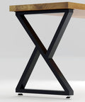 Beefy 28 Inch Metal Desk Legs Set Of 2 Heavy Duty Industrial Black Z Shape For DIY Tables Built To Last Sturdy Wrought Iron