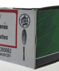 Premium Zinc Plated Low Carbon Steel Flat Washers 7/16 Inch Sae Pattern packaging showing steel type and size details.