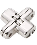 Hidden Folding Door Hinge With Nickel Plated Zinc Alloy Finish, Invisible Style Connector For Interior Doors, Low Profile Mount