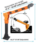 Beast Heavy Duty Folding Truck Bed Crane With 5000 Lb Winch 12V Electric Or Hand Operated Lift adjustable jib dimensions