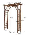 7Foot Wooden Garden Arbor Arch For Outdoor Trellis And Pergola, Perfect For Climbing Roses And Vines, Wedding Ceremony Decor