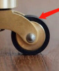 Close-up of Heavy Duty 3 Inch Rubber Swivel Caster Wheels with Universal M12 Stem Plate, designed for smooth rolling on floors.