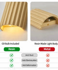 Indoor Hardwired Up and Down Cream Wall Sconce Set of 2 Modern LED 3000K showcasing G9 bulb with resin light body.