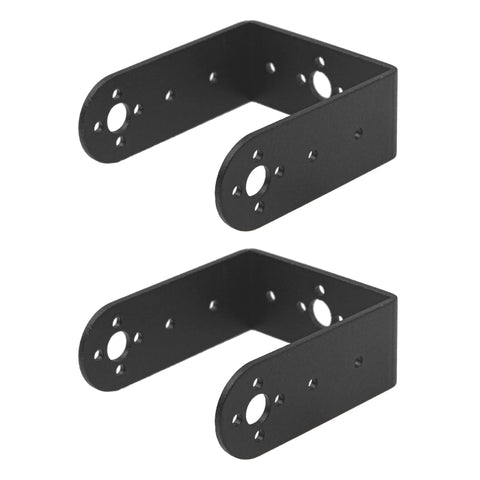 ShareGoo servo mount brackets, 2 pieces, black metal, 2-DOF pan/tilt for MG995/MG996 servos