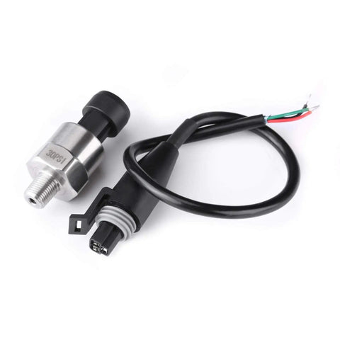 500 PSI Stainless Steel Pressure Transducer With One Eighth NPT Thread 0.5 To 4.5 Volt Output For Fuel Oil Air Water IP67 Rating