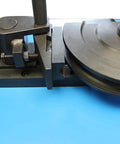 Close-up of Hardcore Programmable Electric Tube Bender With Smart Plc Auto Manual Toggle 2Hp 220Volt Motor showing bending mechanism.