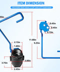 Right Hand Ball Valve One And One Quarter Inch With Nine Inch Hook Lever Rod dimensions for fryers detailed diagram