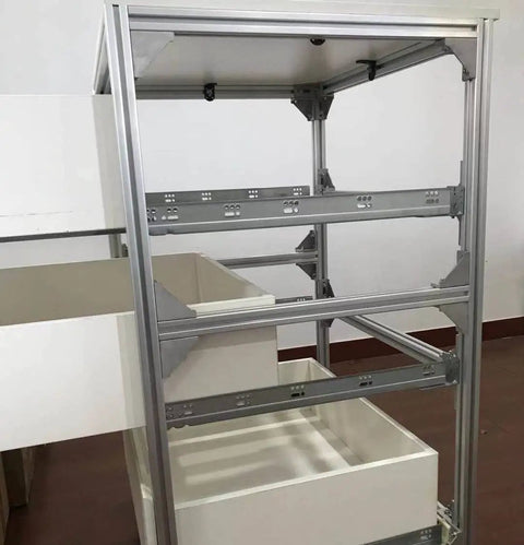 Metal frame with Heavy-Duty 15 Inch Undermount Drawer Slides Set, 10 Pairs Full Extension Soft Close Concealed Runners, SGCC Material