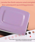 6 Hole Punch For A4 A5 B5 Notebooks And Planners with positioning column, portable handheld metal puncher on a paper sheet