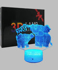 Elephant 3D Night Light For Kids With 16 Color Changing LED Lights Remote Control And Touch Sensor Cute Elephant Lamp For Bedroom
