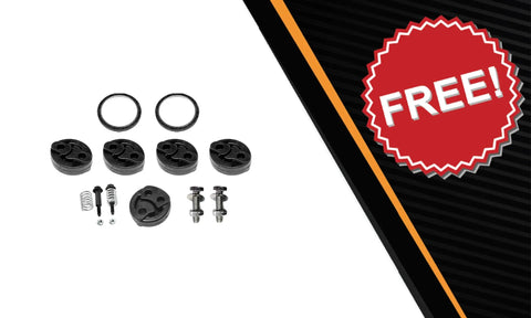 Direct Fit Exhaust Muffler And Tailpipe System Kit Plug-And-Play For Toyota FJ Cruiser 2007 2008 2009 2010 2011 2012 2013 2014 4.0L - Stainless Steel 409 Grade, Includes Gaskets, Hangers And Bolt Kits, Premium Replacement parts displayed with free offer badge